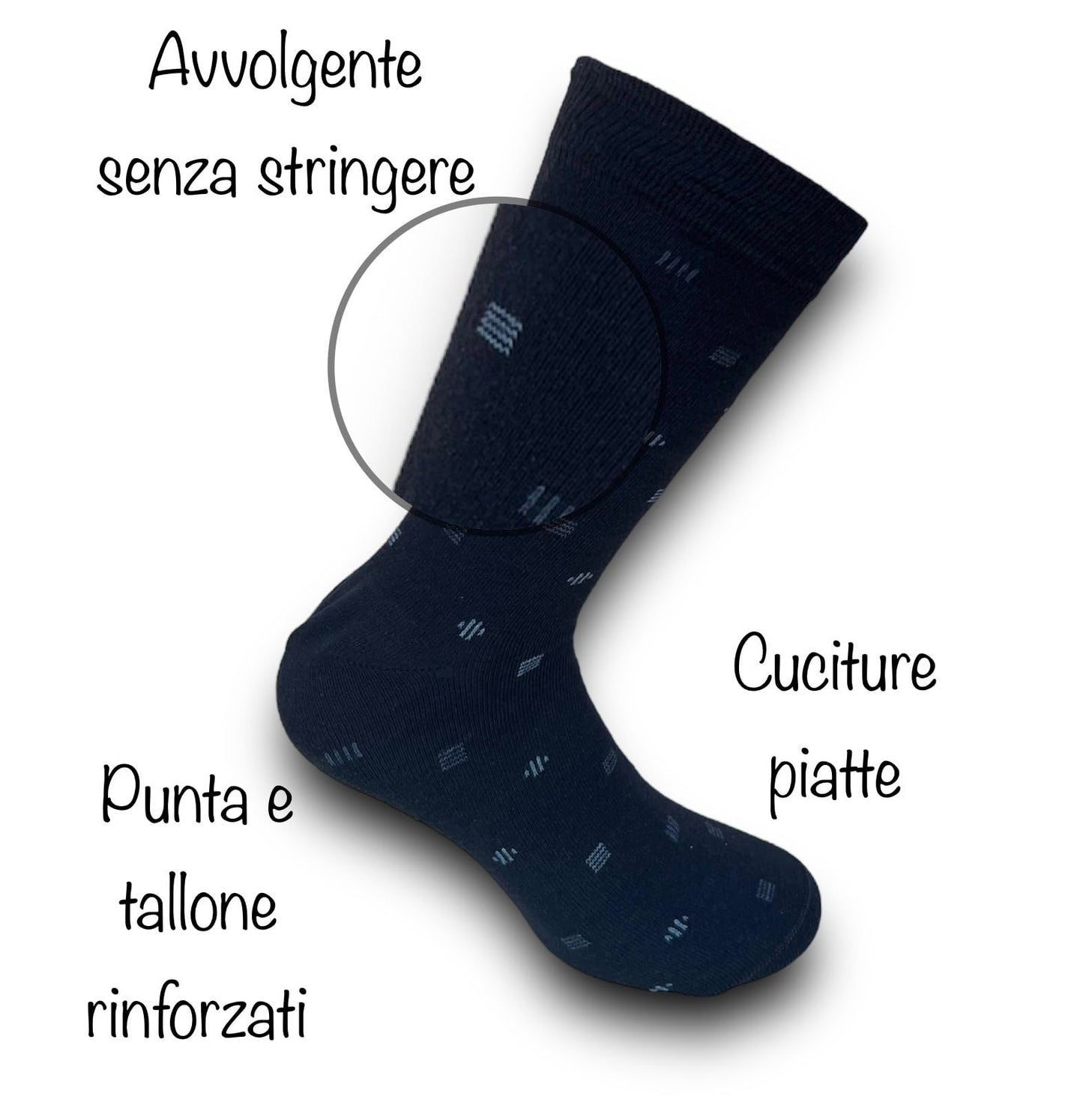 Lucchetti Socks Milano 6 Paia di Calze Uomo Corte Caldo Cotone Colorate Tendenza Pois Fantasia Fashion Made in Italy