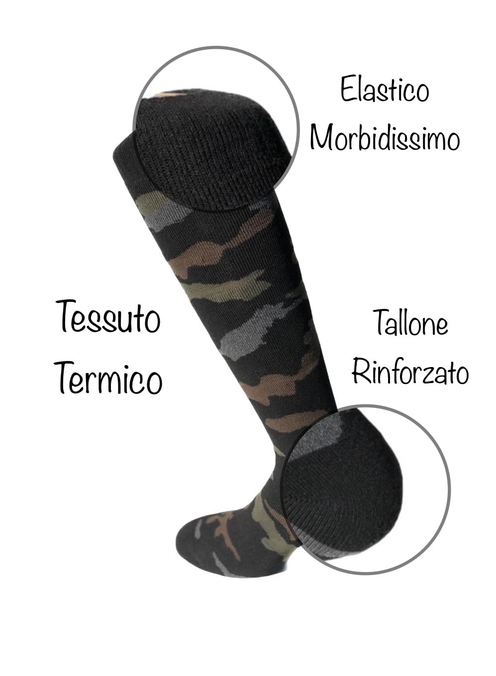 Lucchetti Socks Milano 6 PAIA Calze Termiche Lunghe calzini UOMO Lunghi in COTONE FELPATO termico Pesanti Spugna