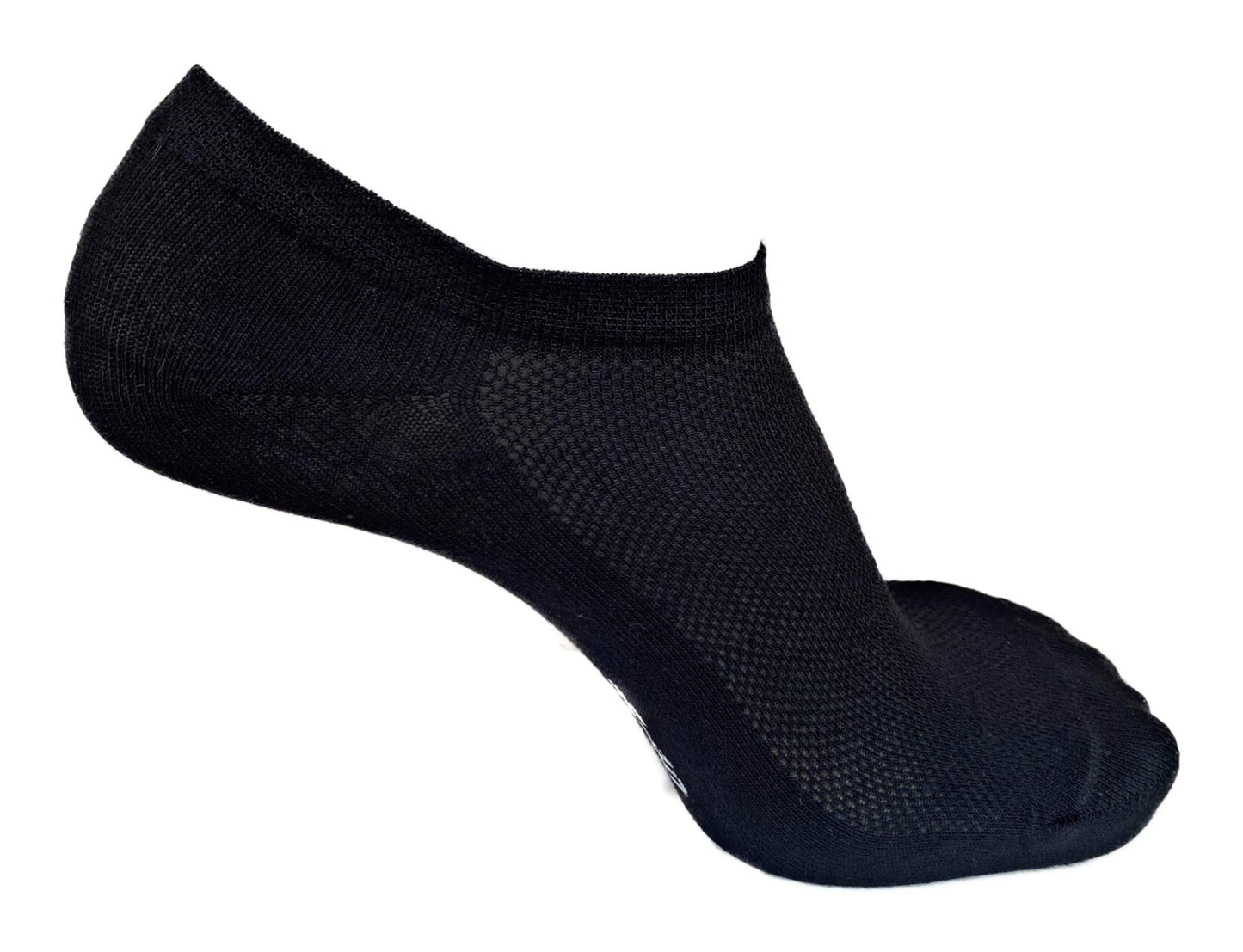 Lucchetti Socks Milano Fantasmini uomo donna cotone nero bianco grigio con silicone nel tallone 6 paia (41-46, NERO)